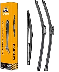 AUTOBOO 26"+16" Windshield Wipers with 12" Rear