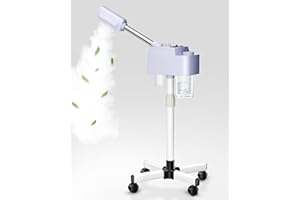 HYTOBP Professional Facial Steamer on Wheels, Standing Face Steamer for Facial Deep Cleaning, is an Ionic Facial Steamer for Esthetician, Spa, Beauty Clinic, Home Use Facial Steamer with Time Preset Function