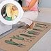 Kitchen Rugs,LEEVAN 2 PCS Vintage Microfiber Non-Skid/Slip Rubber Back Washable Doormat Floormat Area Rug Carpet (17