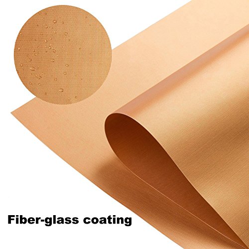 SMART HOME CHEF Copper Grill Mat Set of 6 - Non-stick BBQ Grill & Baking Mats - FDA Approved, PFOA Free, Golden Grill Mats & Bake Mats Reusable & Easy to Clean - grill mat serve kitchen & Outdoor (6)