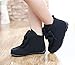 Bumud Little Girl's Bow Suede Ankle Boot Winter Flat Shoes (Toddler/Little Kid)