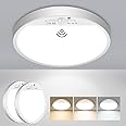 Slochi 2Pack Motion Sensor Ceiling Light Wired, 3000K/4000K/6500K Motion Sensor Light Indoor, 15W 1500LM 7 In Closet Lights Motion Sensored with Timer, Flush Mount Light for Hallway Wall Pantry, White
