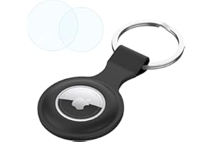 Case for Airtag Silicone Key Tracker Holder with Keychain Ring Shockproof Anti Scratch Case for Airtag for Keys and Dog Pets,