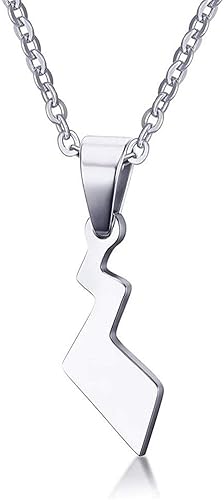 Amazon かわいいステンレススチール ポケモン 小さなピカチュウのしっぽペンダントネックレス フラッシュゴールド シルバーカラー 調節可能な フリーチェーン 20インチ レディース ガールズ ネックレス 通販