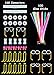Glow Sticks, 268Pcs BUDI Glow Party Favors for Kids/Adults: 100 Glowsticks 7 Colors& Multi-Connectors for Glow Necklace, Flower Balls, Luminous/Apple/Heart Glasses and Triple/Butterfly Bracelets