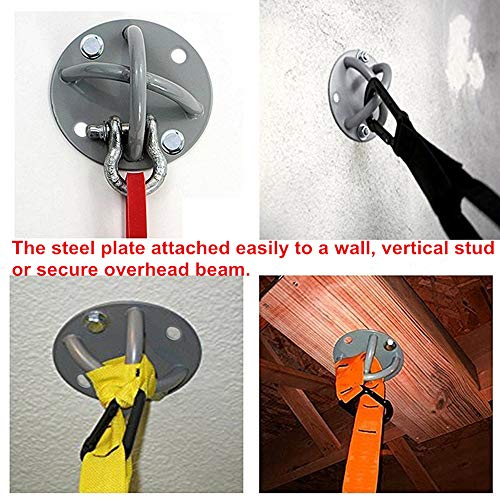 CCTRO Ceiling Anchor, Wall Mount Bracket X Mounts Anchor for Suspension Straps Resistance Trainer Olympic Rings Fitness Training Yoga Swing Battle Rop - Thumbnail 4
