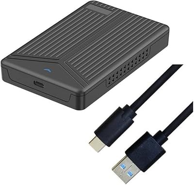 Oikabio USB 3.1 2.5 Inch SATA SSD Hard Drive Enclosure Case Black 15mm Support