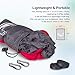 JBM Single Camping Hammock Portable Lightweight Hammock - Support 264lbs (Gray & Red)