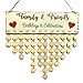 WINOMO Family Birthday Board Plaque DIY Hanging Wooden Birthday Reminder Calendar for Mom Dad Grandma Grandpa with 50pcs Round Discs
