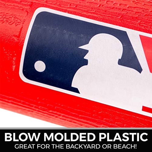 Franklin Sports Plastic Baseball Bat + Ball Set MLB Kids Plastic Bats