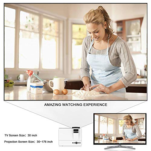 4 Projector+Upgraded+Brighter+Portable+Compatible