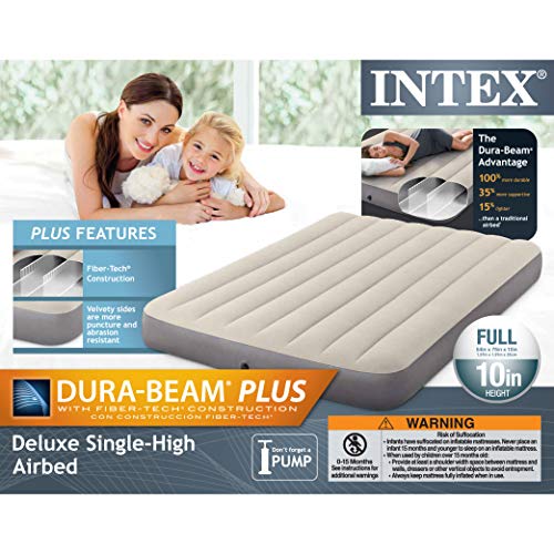 Intex DuraBeam Standard Series Deluxe SingleHigh Airbed, Full