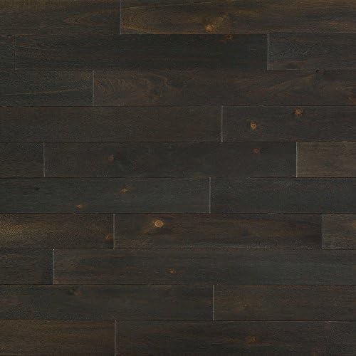 Save in Bulk - Full Pallet ( 52 Boxes - 1163.76 Sq ft.) Mazama Hardwood Flooring - Contemporary Acacia Collection - Simply Black - Acacia - Builders - 4 3/4" - Wirebrushed - UV Oil