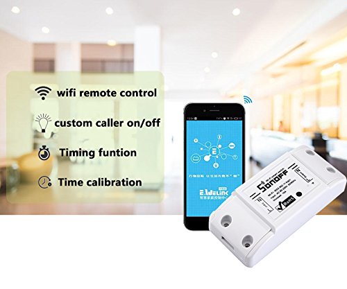 Sonoff WiFi Switch Pack of 2 Wireless Remote Control Electrical for Household Appliances Compatible with Alexa DIY Your Home via Iphone Android App