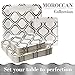 Silver Spoons PARTY DISPOSABLE 36 PC DINNERWARE SET | 18 Dinner Plates | 18 Salad or Dessert Plates | Heavy Duty Paper Plates | for Upscale Wedding and Dining | Square Metallic Silver - Moroccan Collection