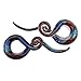 CrazyPiercing 2 Pieces Glass Ear Spiral Taper Plug Stretching Expander Piercing Body Jewelry (5mm)