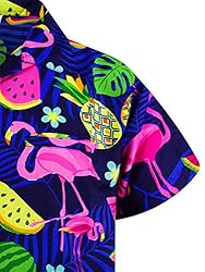 Funky Hawaiian Shirt, Shortsleeve, Flamingo
