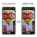 OMOTON BLU R1 HD Screen Protector [2 Pack] - [COVER FULL DISPLAY SCREEN] [2.5D Round Edge] [9H Hardness] [High Definition] [Bubble Free] Tempered Glass Screen Protector for BLU R1 HD, 5.0 Inch