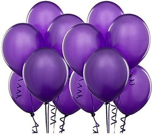 Syeer Balloons Thick Latex Kid's Party Balloons Purple, 100 Piece