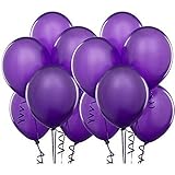 Syeer 100 pcs Balloons 10 Inch Thick Latex Kids' Party Balloons Purple