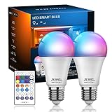 Smart Light Bulb with Remote, A19 9W