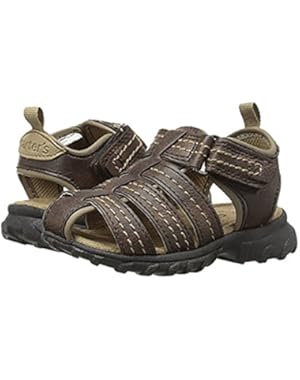 Boys Jupiter Casual Fisherman Sandals; Brown (7)