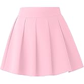 Zoushen Girls Pleated Skirt High Waist Athletic Tennis School Uniform Skirts 2-16 Years