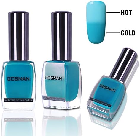 GOSMAN Temperature Color Changing Nail Lacquer Varnish Thermal Color Change Nail Art Polish Quick Dry 60 Seconds 15ML 15025