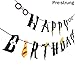 [UPGRADED]Harry Potter Inspired Black Happy Birthday Felt Garland Magic Party Banner Decor-Pre Strung