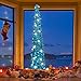 Joy-Leo 5ft Blue Pop Up Christmas Tree with Reflective Sequins, Designed for Small Spaces, Easy to Assemble, Save Your Space & Time, Model JL23