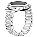 Compatible with Samsung Gear S3 Frontier/Classic Band/Galaxy Watch 46mm Band, 22mm Watch Band Stainless Steel Metal Bracelet Strap for Moto 360 2nd Gen 46mm/Pebble Time Steel(Diamond Silver)