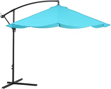 Amazon.com : PURE GARDEN 10ft OFFSET HANGING PATIO UMBRELLA BLUE