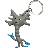 Little Grey Cells: Smart Brain Cell Keychain by GIANTmicrobes-Learn About Brain Science with this Unique Neuron, Fun Gift for Scientists, Doctors, Neuroscience and Psychology fans