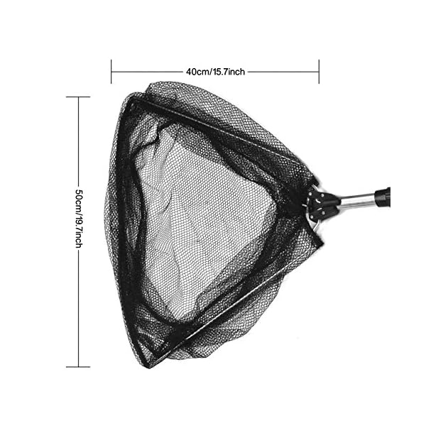 Eyourlife-Folding-Landing-Net-Fishing-Telescoping-Landing-Net-Aluminum-Landing-Net-Super-Precision-Mesh-Design-Professional-Fishing-Landing-Net-Black