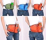 WATERFLY Hiking Waist Bag Can Hold iPhone6 Plus 5.5 inch Gear with Water Bottle Holder / Funny Running Belt Bum Bag for Ridding Dog Walking