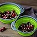 Enkousa Green Collapsible Colander 2 Sets, Kitchen Foldable Silicone Strainer, Environmentally Friendly Non-Toxic Easy to Clean, 2 Sizes Including 8 9.5-Inch