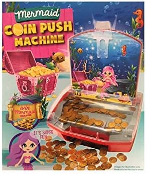 JustSparkle New Mermaid Coin Push Machine - Home Casino Games