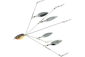 ILURE Alabama Rig Fishing Umbrella Lures Set with Blade 5 Arm for Stripers Bass Swim Baits