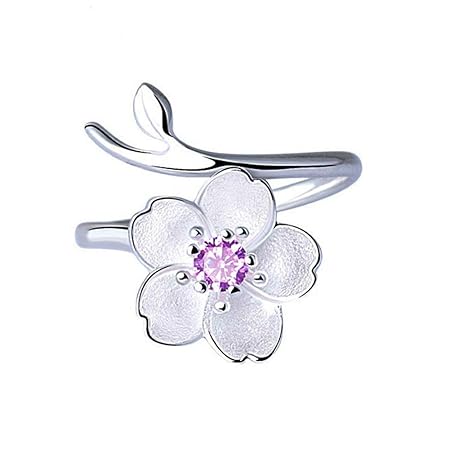 Achidistviq Plaqué Argent Sterling 925 Fleur De Cerisier