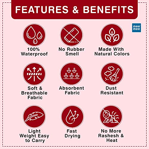 Mee-Mee-Reusable-Mat-Water-ProofExtra-Absorbent-Dry-SheetsBed-Protector-Medium-Maroon