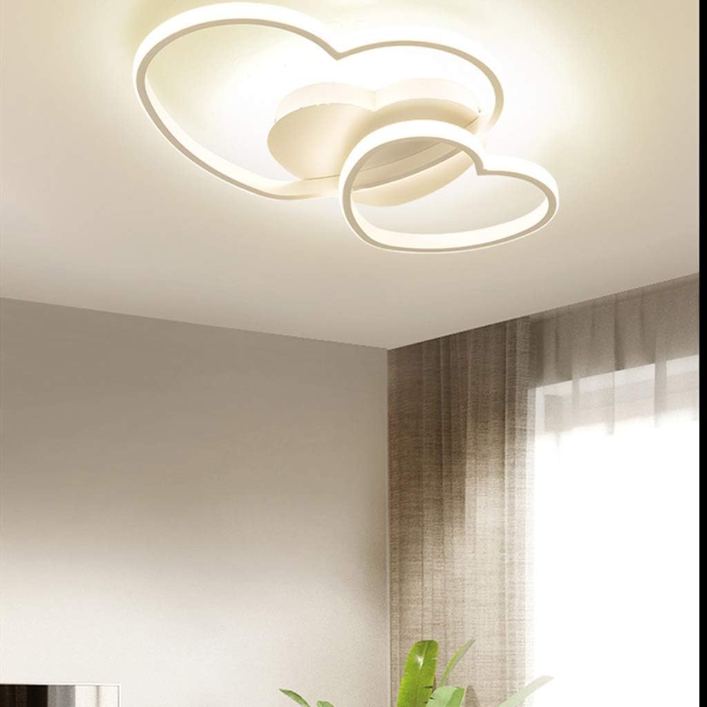LED Ceiling Light Dimmable Living Room Lamp, Modern Love Heart Design
