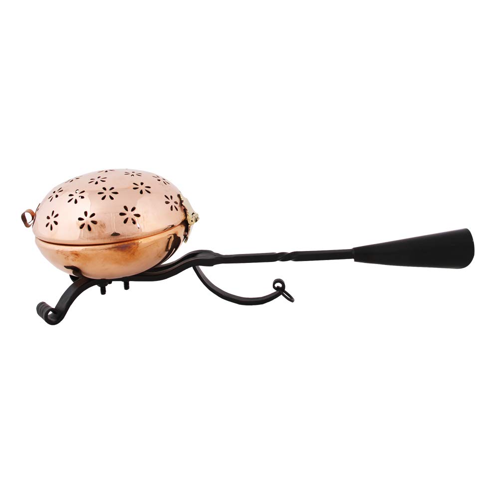 Bitto TAIF Incense Burner Copper Metal Length 31.5 cm Height 8 cm Diameter 11.5 cm