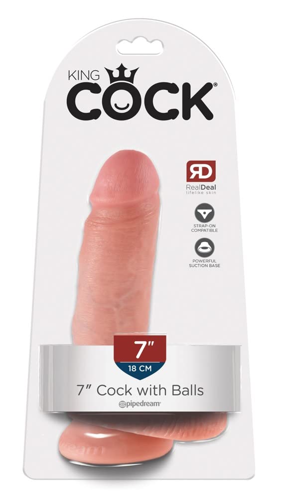 King Cock 17.8 cm Flesh Dildo with Balls