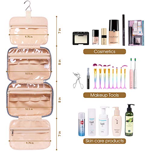 Large Hanging Toiletry Bag Travel Makeup Bag Cosmetic Organizer for Women and Girls (Flamingo) 4 Large Hanging Toiletry Bag Travel Makeup Bag Cosmetic Organizer for Women and Girls (Flamingo)