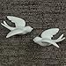 HomArt Smalll White Ceramic Sparrow Figurines. Pair of 2