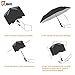 JBM Windproof Travel Umbrella Automatic Open Close Sun Rain Protection Lightweight Portable with Comfort Handle Extra Large Double Layer Umbrella for Golf and Outdoor Use