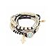 LUREME Bohemian Beads Multi Strand Hamsa Hand Evil Eye Charms Stretch Bracelet Set (bl003164)