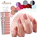 HIGH'S Upgrade EXTRE Adhesion Nail Wraps Decals Art Transfer Sticker Collection Manicure DIY Fullnail Polish Patch Strips for Wedding, Party, Shopping, Travelling, 20pcs(Peach Puff)