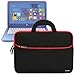 Evecase HP Stream 13/14 Sleeve Case, Portable Slim Neoprene Travel Carrying Sleeve Case Bag w/ Dual Handle and Accessory Pocket for HP Stream 13.3-14inch Laptop – Black