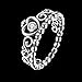 EnjoIt Fashion 925 Sterling Silver Crown Princess Diamond Ring Women's Love Rings